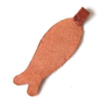 Pendentif cuir poisson brun
