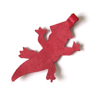 Pendentive gecko jewelry red