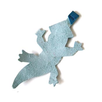 Pendentive gecko jewelry blue
