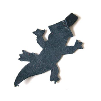 Pendentive gecko jewelry black