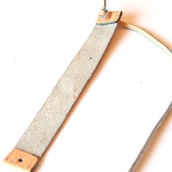 Leather strapsWhite 1,5x12,5cm
