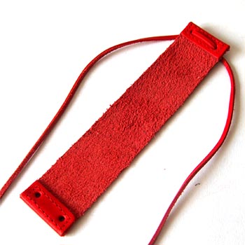 Leather straps Red 2,5x12,5cm