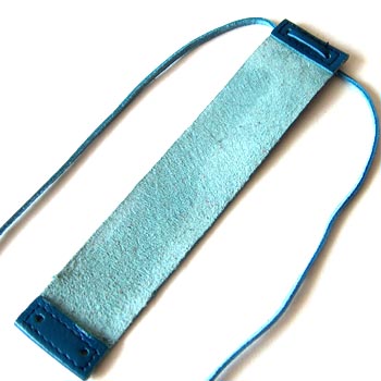 Leather straps Bleu 2,5x12,5cm