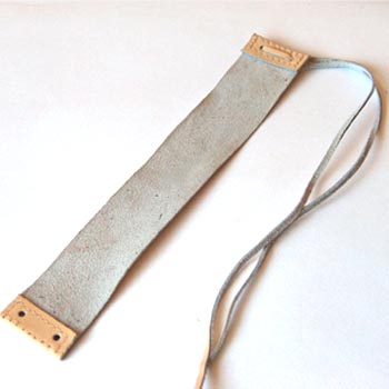 Leather straps White 2,5x15,5cm