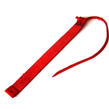 Leather straps Red 1,5x15,5cm