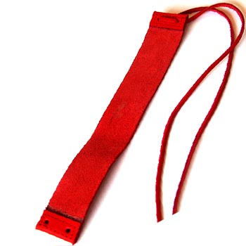 Leather strapsRed 2,5x15,5cm