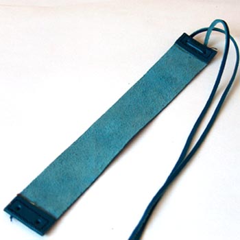 Leather straps Blue 2,5x15,5cm