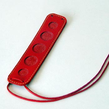 Leather strap Hawaii 3,5x15cm red