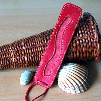 Leather strap Ola 3,5x15cm red