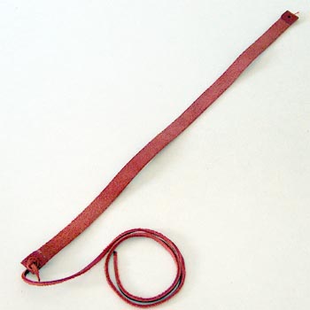 Leather strap chocker 30x1cm red