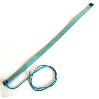 Leather strap chocker 30x1cm blue