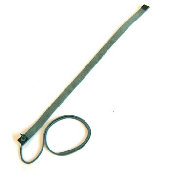 Leather strap chocker 30x1cm green