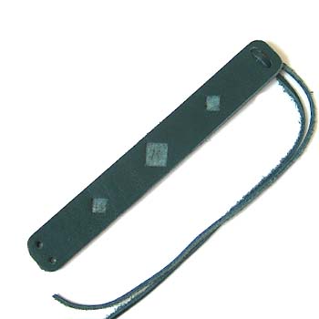 Leather strap Fs 13.5x1.8 cm Green
