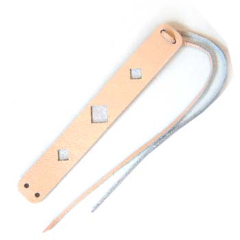 Leather strap Fs 13.5x1.8 cm White