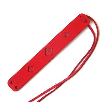 Leather strap Fs 13.5x1.8 cm Red