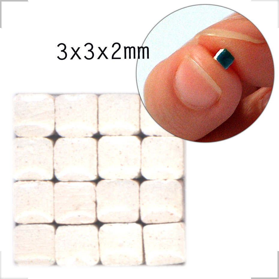 Ceramic mini mosaic 1kg 10x10x3mm,, white, WW02